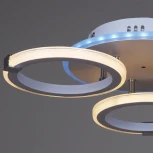 Потолочная люстра светодиодная на штанге Reluce 06319-3.3-03 WH+CR (RGB) (220V, пульт управления)