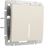 Выключатель одноклавишный с подсветкой (айвори матовый) Werkel W1110162 (a059279)