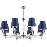 Потолочная люстра на штанге Kutek Fellino FEL-ZW-8(N/A) (220V, хрусталь Swarovski)