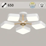 Потолочная люстра на штанге светодиодная Reluce 03360-0.3-05 WH+FGD