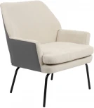 Кресло Stool Group Харви бежевый с серой экокожей УТ000037087