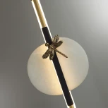 Подвесной светильник Odeon Light Strekoza 5413/12L античная бронза/алебастр/декор металл LED*12W 3000K (220V, на проводе)