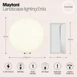 Наземный светильник уличный O594FL-01W (220V, шар, IP54)