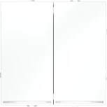 Проходной переключатель двухклавишный с подсветкой (белый матовый) Voltum S70 VLS020402