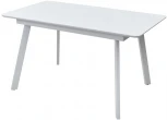 Стол АРУБА 140 БЕЛЫЙ стекло / БЕЛЫЙ