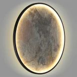 Настенно-потолочный светильник Odeon Light Stoflake 5078/55L черн./серо-беж./металл/натур.камень/акрил LED 55W 3000K (220V, круглые)