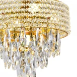 Подвесная люстра с хрустальными подвесками на цепи 140009/5P E14*40W Gold Escada Erawan ES0000013 (220V)