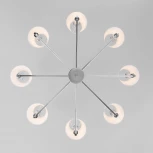 Потолочная люстра Wi-Fi на штанге Eurosvet Conso 60145/8 хром (220V, управление смартфоном, голосовое управление, умный дом - Minimir Home, Алиса, Маруся, Салют)