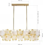 Подвесная люстра на штанге ST Luce Tender SL6240.203.08 золотистый/Прозрачный, январный E14 8*60W TENDER (220V, цветы)