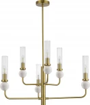 Потолочная люстра на штанге ST Luce Medea SL1244.303.06 латунь/прозрачный E14 6*40W (220V)