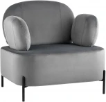 Кресло Stool Group Кэнди с подлокотниками велюр серый УТ000035878