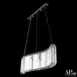Подвесная люстра светодиодная APL LED Sicilia SH12.80.A.Ni.4000 (220V, хрусталь, на тросе)