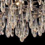 Подвесная люстра Citilux Ritz CL310061 (220V, хрусталь, подвески, на цепи, листья, ветки)