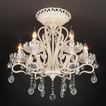 Потолочная люстра Eurosvet 12205 12205/6 белый (хрусталь Strotskis, подсвечник, свеча)
