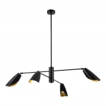 Потолочная люстра на штанге Evoluce Alton SLE1254-403-04 Черный/Черный, золотой E14 4*60W