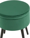 Пуф Клайс с ящиком велюр зелёный УТ000035914
