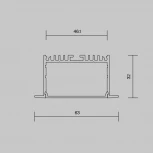 Алюминиевый профиль встраиваемый ALM-6332-S-2M Maytoni 632004