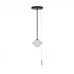 Потолочная люстра на штанге Loft IT Signal 10029PS Black (220V, выключатель, шар)