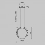 Подвесной светильник Freya Eclat FR6182PL-L14BS (LED, 220V, на проводе, круглые)