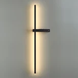 Настенный светильник с беспроводным ЗУ левый Lumion Blake 5695/9WL LEDIO черный LED 9W 680Лм 3000К 220V (выключатель)