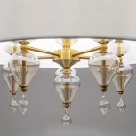 Потолочная люстра на штанге Freya Raise FR5369CL-05BS1 (220V, круглые)