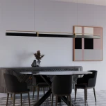 Подвесной линейный светодиодный светильник Lightera Omolon LE108L-200B Wi-Fi (Умный дом, Алиса, Маруся, голосое управление) (220V, на тросе)