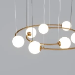 Умная подвесная люстра Bogate's Brook 359/8 латунь (220V, на тросе, шарики)