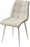 Стул CHIC VF-01/ VF-02 светло-бежевый/ бежевый, ткань/ белый каркас