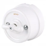 Выключатель на 4 положения двухклавишный (белый) Ретро Werkel W5620001 (a051310)