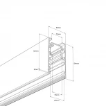 Магнитный шинопровод накладной RAUMBERG MGN2000Bk (48V)