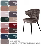 Стул Richard ромб, бархат антрацит 14 Top Concept 77335