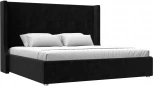 Кровать интерьерная Ларго 200 (Черный/Велюр) Лига Диванов арт.120750