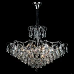 Подвесная люстра Eurosvet Crystal 10080/12 хром / прозрачный хрусталь