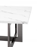 Журнальный столик Stool Group Нэйтан 122*61 белый мрамор сталь темный хром УТ000036329