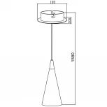 Подвесной светильник Nevill GU10 1x40Вт Maytoni Technical P318-PL-01-N (220V, на проводе)