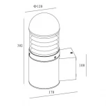 Настенный светильник уличный Oasis Light 61829 Gr (220V, круглые, IP54)
