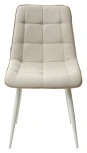 Стул CHIC VF-01/ VF-02 светло-бежевый/ бежевый, ткань/ белый каркас