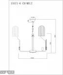 Подвесная люстра iLamp Dolce 15571-6 CR+MULT (220V, на цепи, круглые)