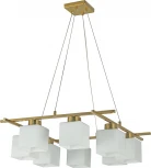 Подвесной светильник Escada Spacium 2136/8S 8x40Вт E27, металл/стекло, медь, белый матовый плафон (220V, на тросе)