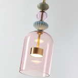 Подвесной светильник каскадный Odeon Light Palleta LED 5045/12L античн.бронза/розовый/металл/стекло/керамика 12W 4000К 1400Лм (220V, на проводе)