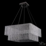 Подвесная люстра светодиодная APL LED Sicilia SH04.71.C.Ni.4000 (220V, хрусталь, на тросе)