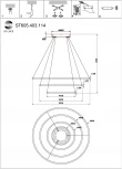 Подвесной светильник ярусный SMART ST Luce ST605.403.114 (регулировка яркости, LED, 220V, пульт управления, на тросе)