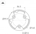 Наземный светильник LGD-FRESNEL-BOLL-H1000-20W Warm3500-MIX (GR, 290 deg, 230V) (Arlight, IP65 Металл, 5 лет) 047687