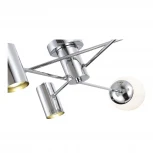 Потолочная люстра Evoluce Raito SLE1105-102-06 Хром/Белый GU10+E27 3+3*5+60W