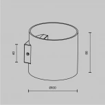 Настенный светильник (бра) Rond G9х1 50Вт IP 20 Maytoni Technical C066WL-01B (220V, круглые)