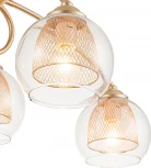 Потолочный люстра 5х40Вт E14, металл/стекло, шампань