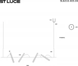 Светильник подвесной ST Luce Lilt SL6210.403.04 Черный/Черный, Золотистый LED 4*3W 3000K (220V, на проводе)