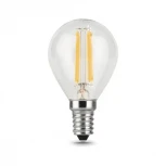 Лампочка светодиодная E14 7 Вт 550 lm 2700K теплое желтое свечение Gauss Filament 105801107