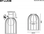 Потолочный светильник круглый ST Luce Nordic SL6129.402.01 Черный/Белый E27 1*60W (220V, шар)