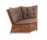 Плетеный угловой диванный модуль, цвет коричневый 4SIS Бергамо YH-C2599W brown